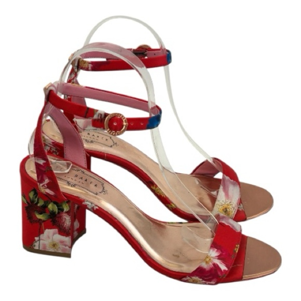 Ted Baker Rozie Block Heel Sandals Size 38 / 7.5